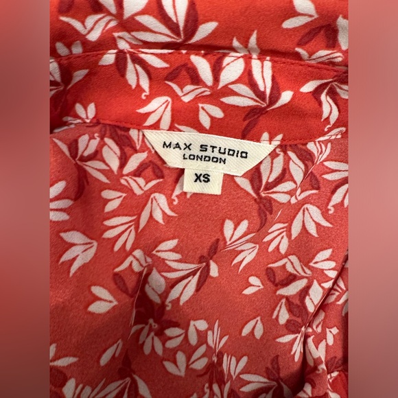 NWOT Max Studio Red Flutter Sleeve Maxi Dress | Size XS - Picture 8 of 10